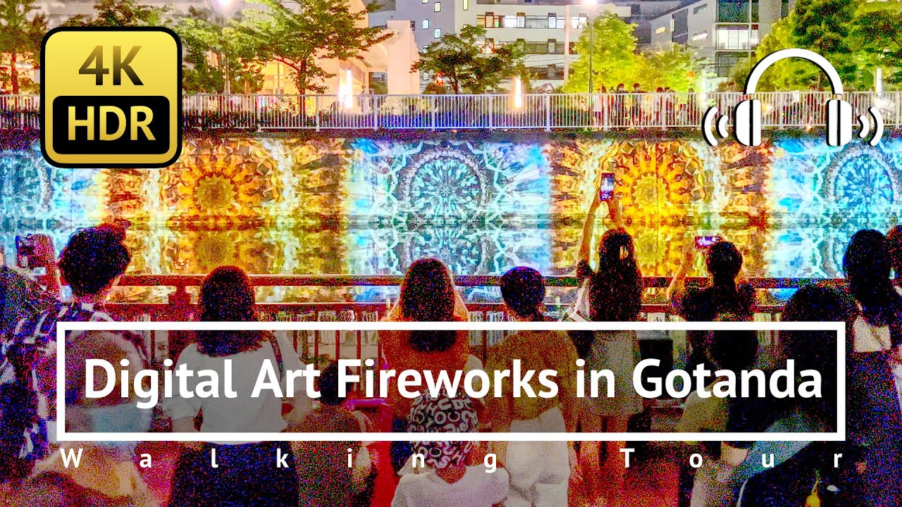 Tokyo Gotanda Digital Art Fireworks By NAKED Walking Tour Tokyo