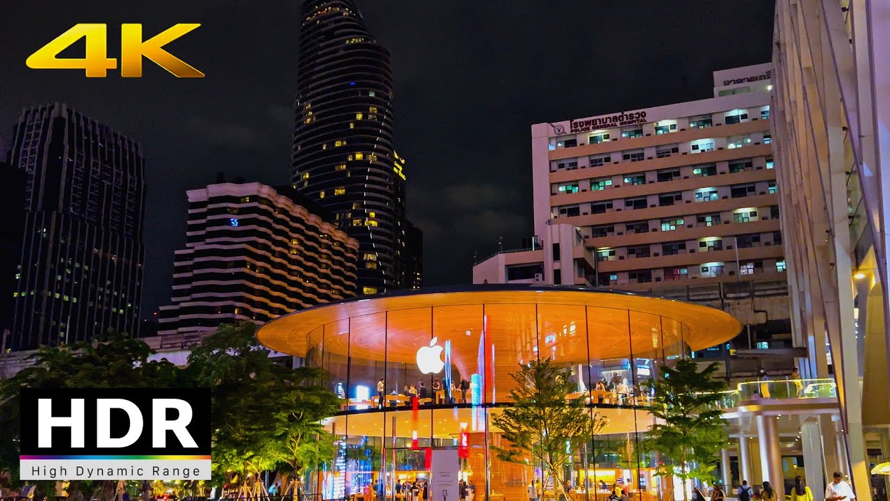 Night Central World Walking Tour Bangkok 2022 BTS Chit Lom Thailand