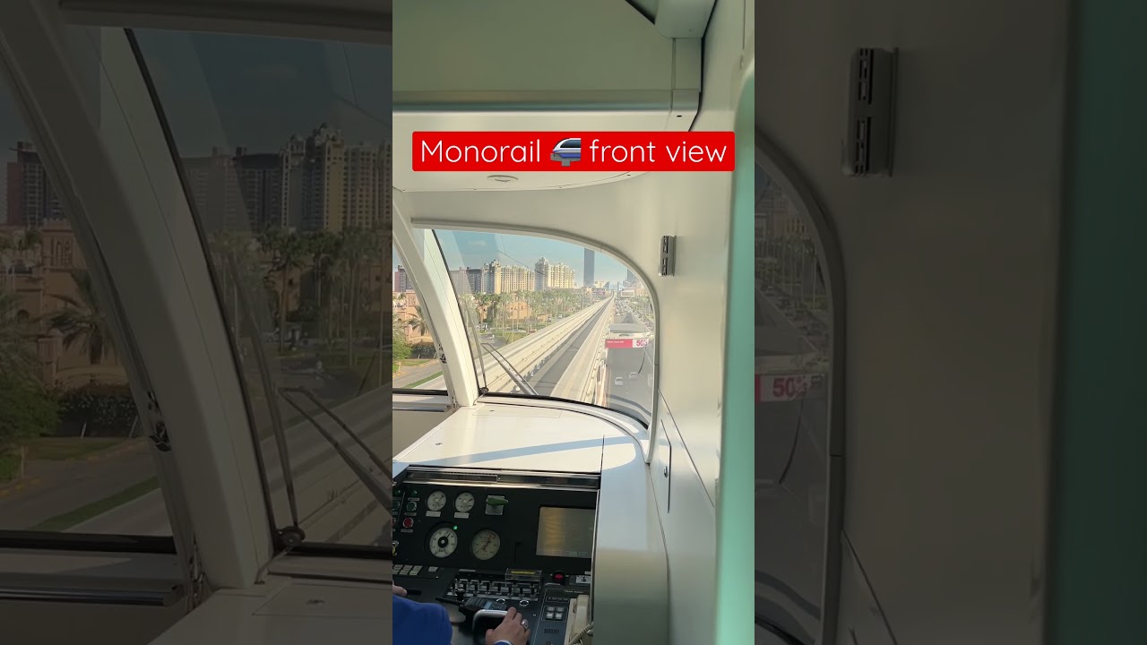 Dubais Monorail Front View Dubai Dubailife Monorail Palm