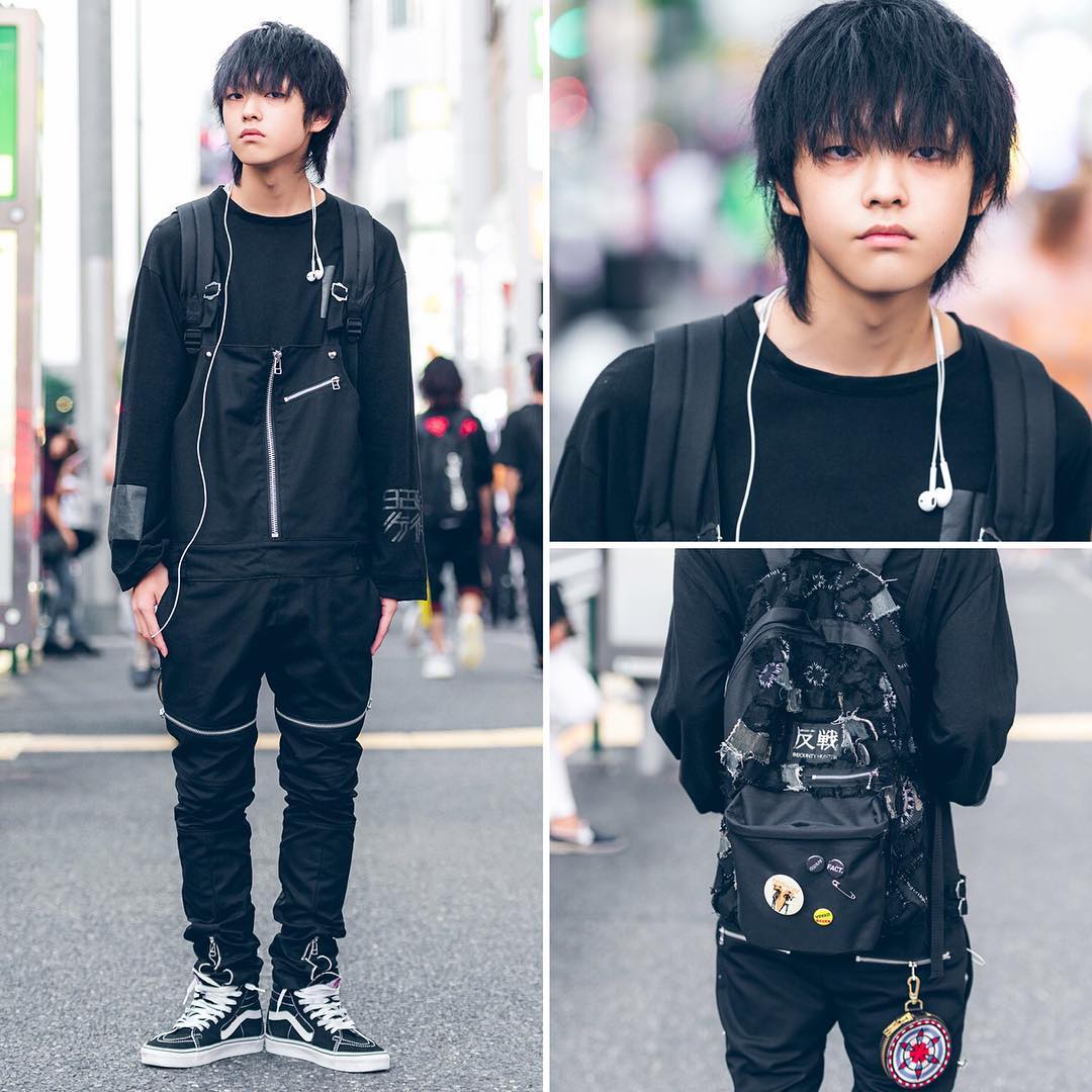 Tokyo Fashion on X: 17-year-old Japanese model & high school student  Yura on the street in Harajuku wearing a minimalist look w/ black t-shirt,  pleated Yohji Yamamoto pants, Toga sandals & Christopher