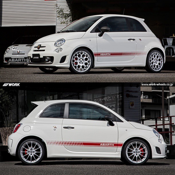 @Work Wheels Japan: Fifty-Go Abarth 595 Competizione on new WORK Import ...