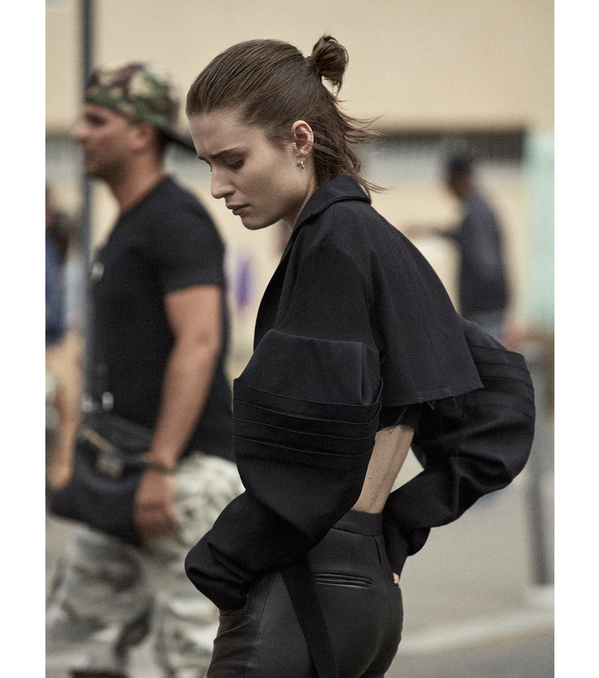 @Yohji Yamamoto: Yohji Yamamoto A/W 2016-17 tuck sleeves short jacket ...