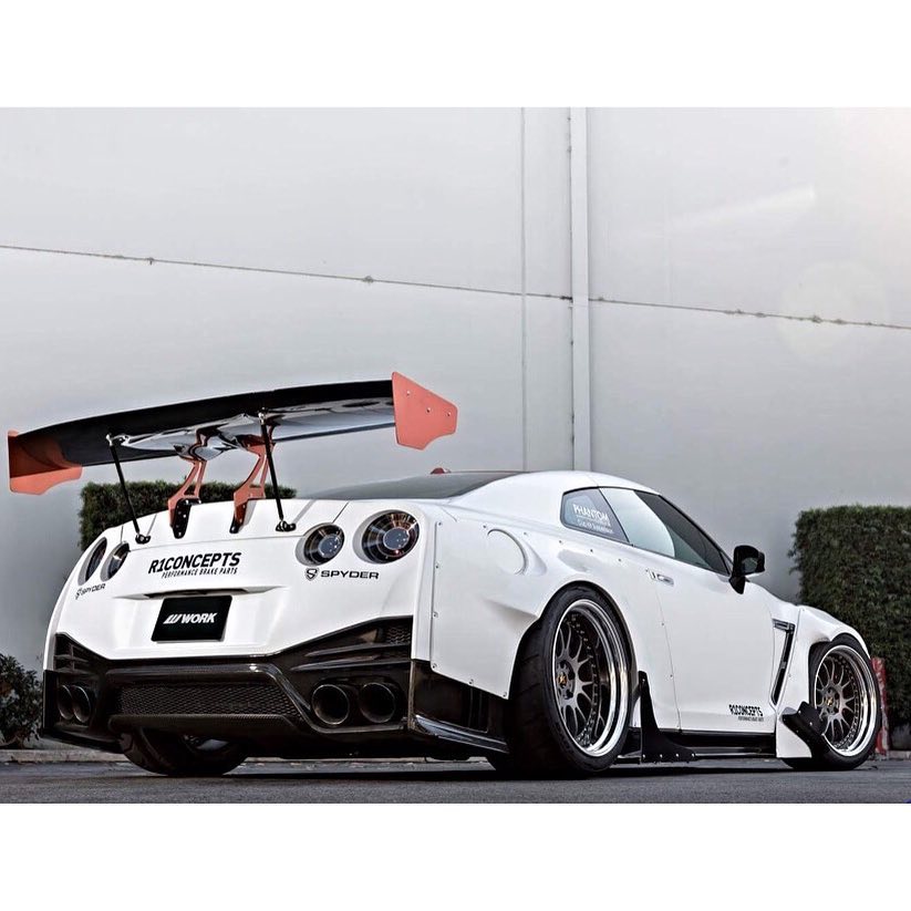 @Nissan GTR: Godzilla rocking a big wing Photo @workwheelsjapan ...