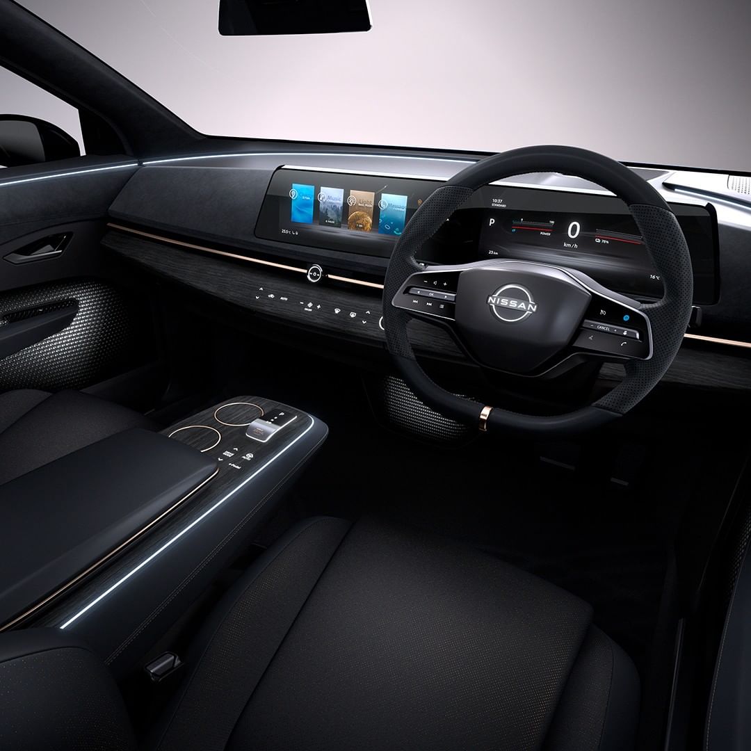 Nissan: "For the #Ariya concept we used darker colors on ...