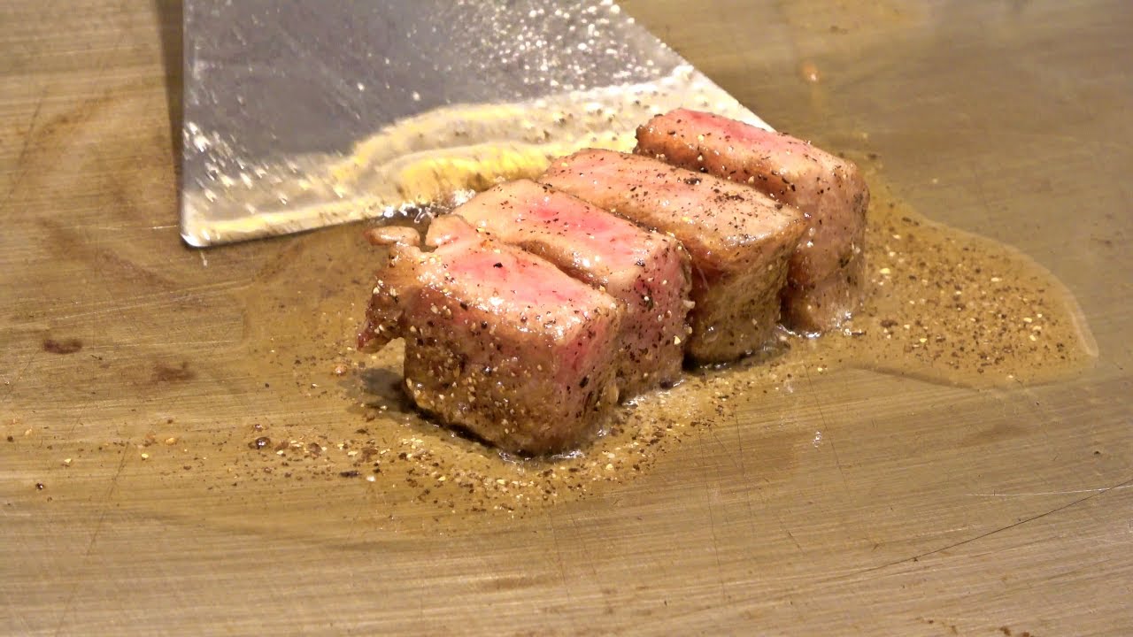 Kobe beef vs Matsusaka beef steak comparison course | teppanyaki in