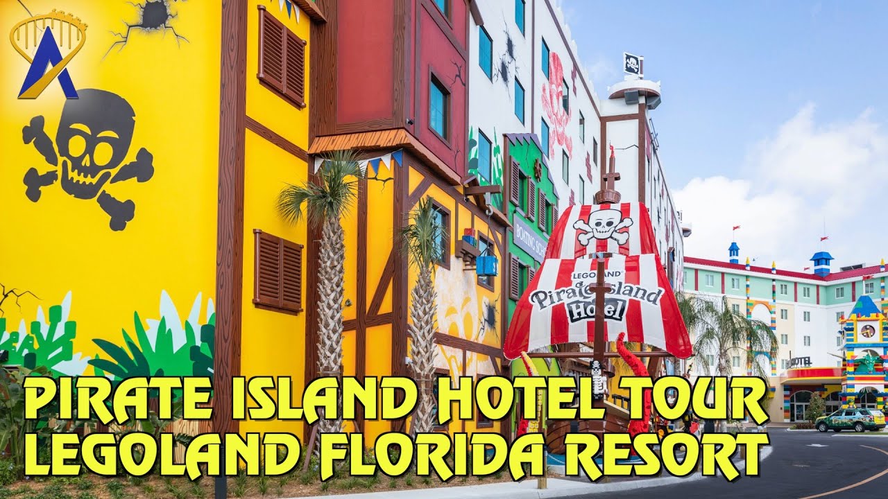 Pirate Island Hotel tour - play areas, restaurant, pool at Legoland ...