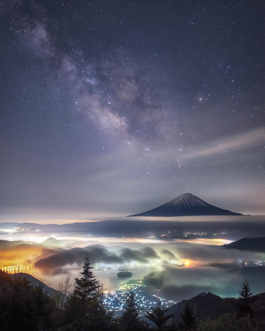 Mount Fuji Under The Stars Originally Posted To