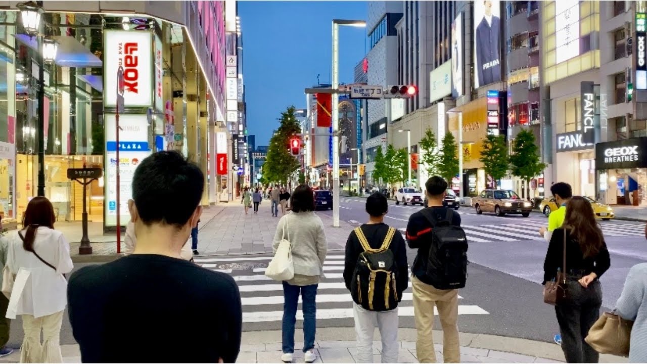 【4K】Tokyo Evening Walk - Ginza to Tokyo station (May,2021) - Alo Japan