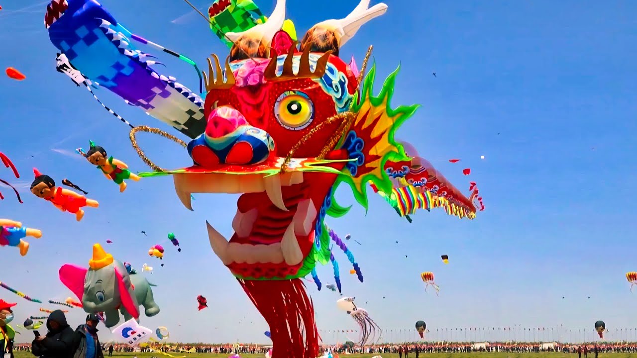 The Longest and Biggest Kites Take to the Sky at The 38th Weifang Kite ...