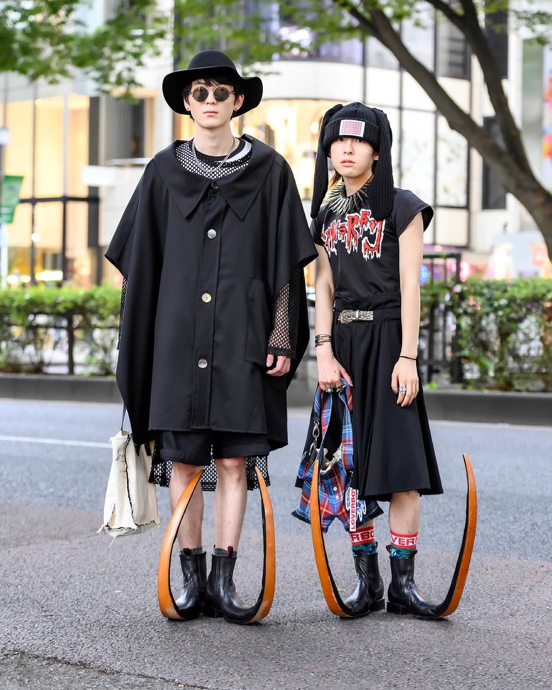 Tokyo Fashion on X: 17-year-old Japanese model & high school student  Yura on the street in Harajuku wearing a minimalist look w/ black t-shirt,  pleated Yohji Yamamoto pants, Toga sandals & Christopher