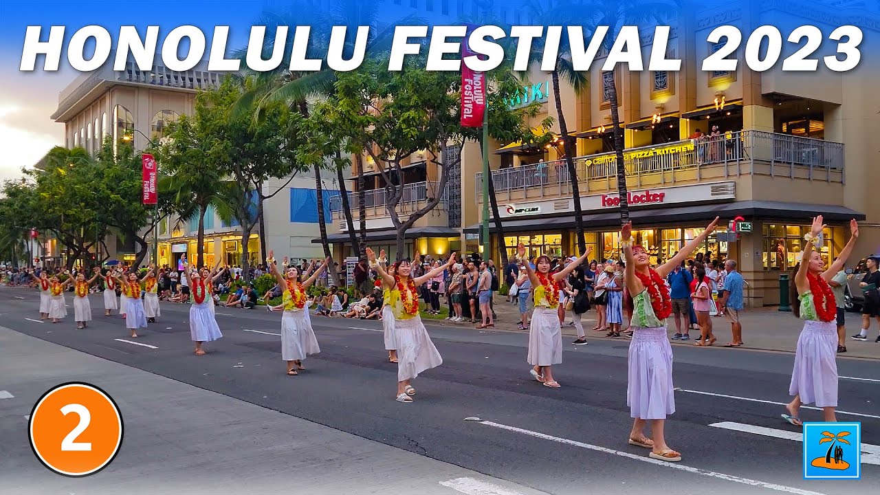 Honolulu Festival 2023 🌈 PART 2 ⛱️ Grand Parade 🌴 Hawaii 4K Event Alo