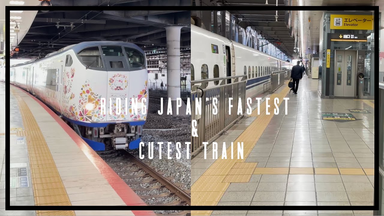 Riding Japan's Fastest Bullet Train And Cutest Train Hello Kitty Haruka ...