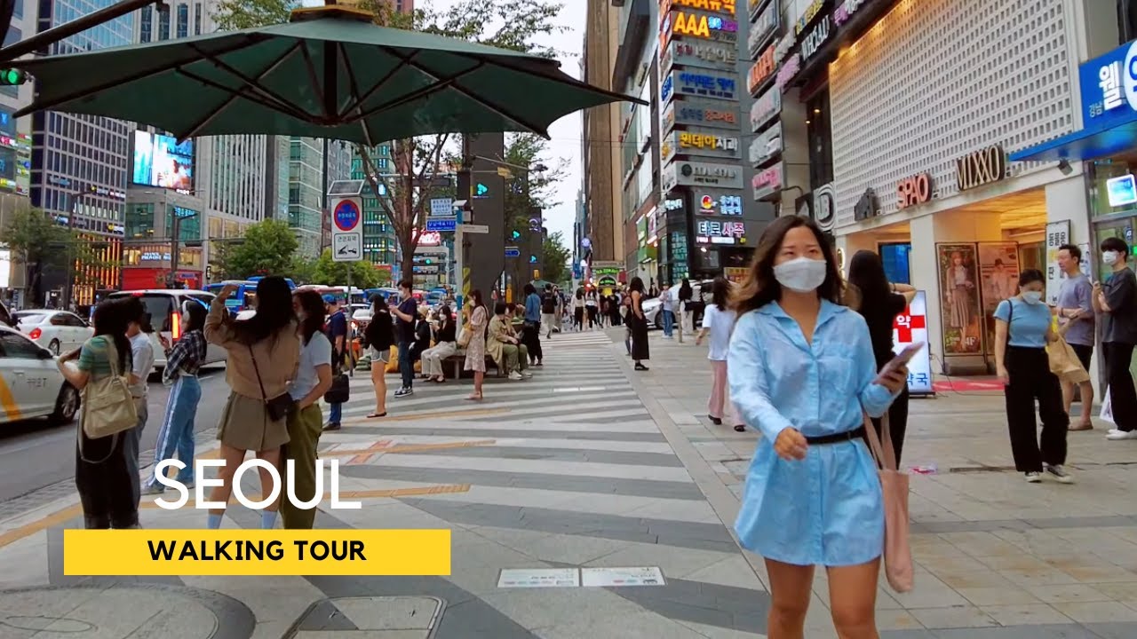 Gangnam Seoul Walking Tour 4k South Korea 2023 강남 서울 Alo Japan