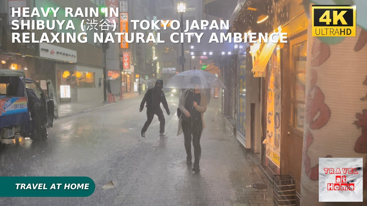 【4k hdr】 | Walk in the Heavy Rain in Shibuya (渋谷) Tokyo Japan ...